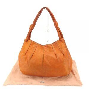 miumiu Shoulder bag Logo Orange Gold Woman Authentic